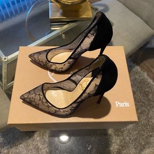 Christian Louboutin, size 35 black with mesh